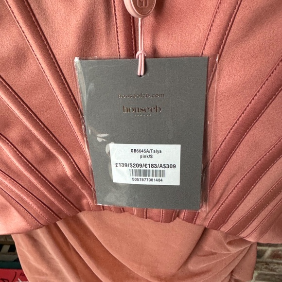 House of CB Tayla Antique Rose Corset Midi Dress - Picture 6 of 10